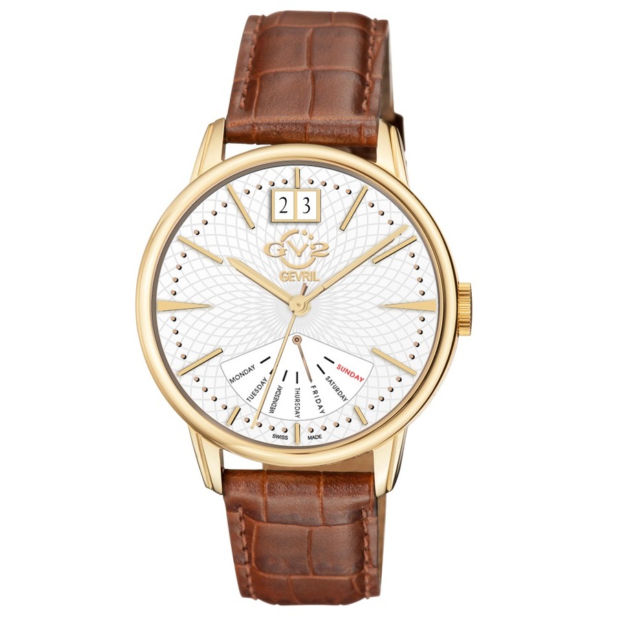 GV2 by Gevril Rovescio White Dial Men's Watch 56204