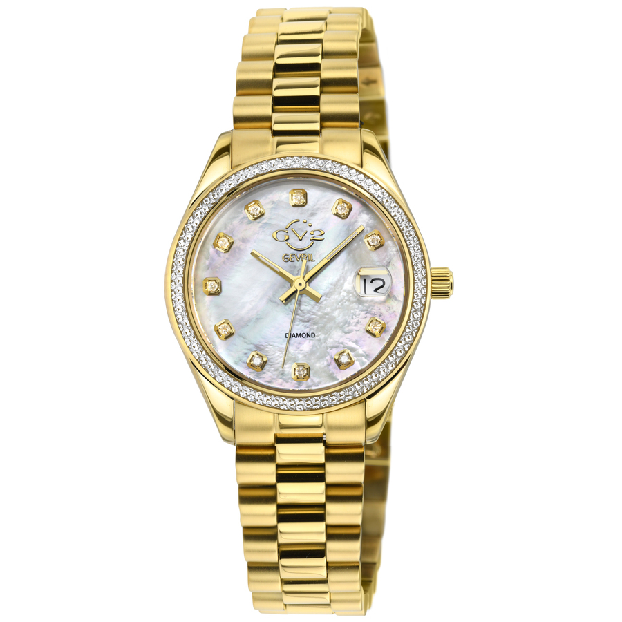 GV2 by Gevril Turin Quartz Diamond Ladies Watch 12422B