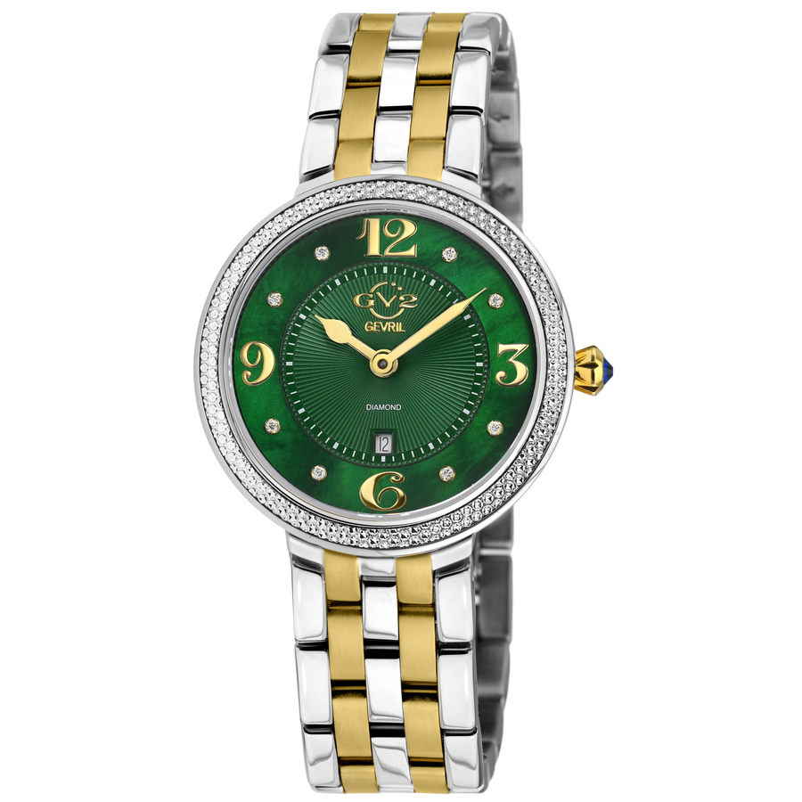 GV2 by Gevril Verona Diamond Mother of Pearl Dial Ladies Watch 12906B