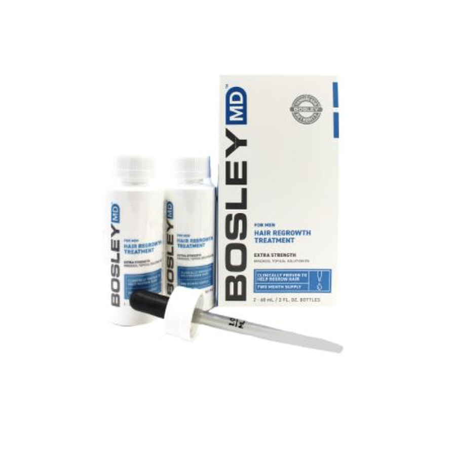 Bosley Hair Regrowth Treatment Extra Strength by Bosley for Men 2 x 2 oz Treatment