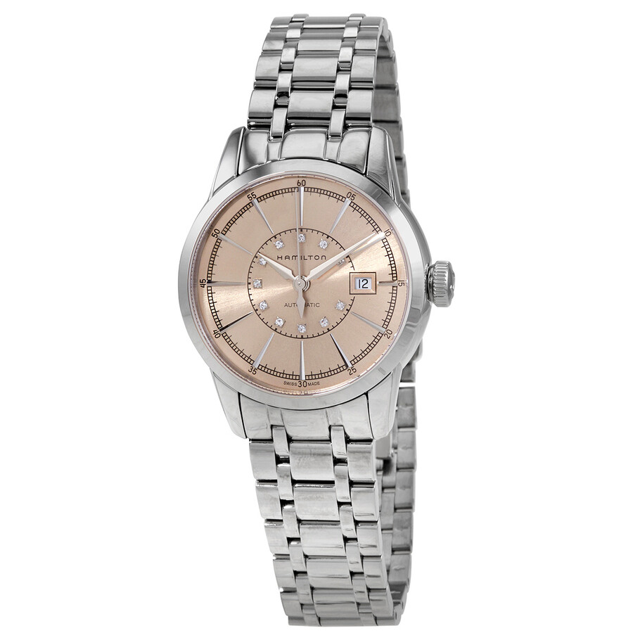 American Classic Railroad Lady Automatic Diamond Champagne Dial Ladies Watch H40405121