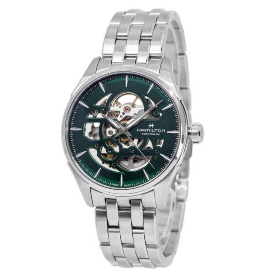ハミルトン Hamilton Jazzmaster Open Heart Auto Green Dial Watch, 40mm