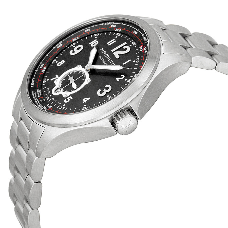 Hamilton Khaki Aviation Black Dial Stainless Steel Automatic Men's