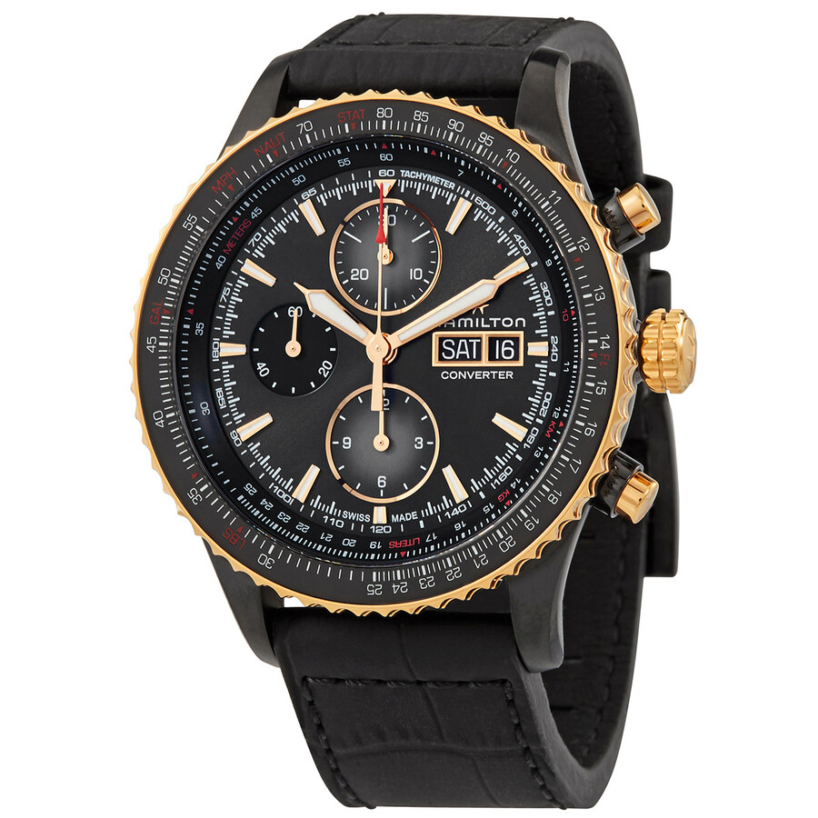 Khaki Aviation Converter Chronograph Automatic Black Dial Men's Watch H76736730