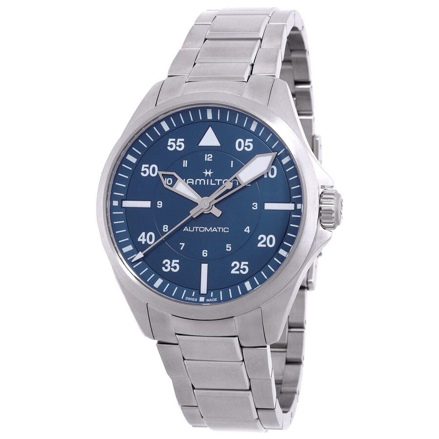 Khaki Aviation Pilot Automatic Blue Dial Watch H76305140