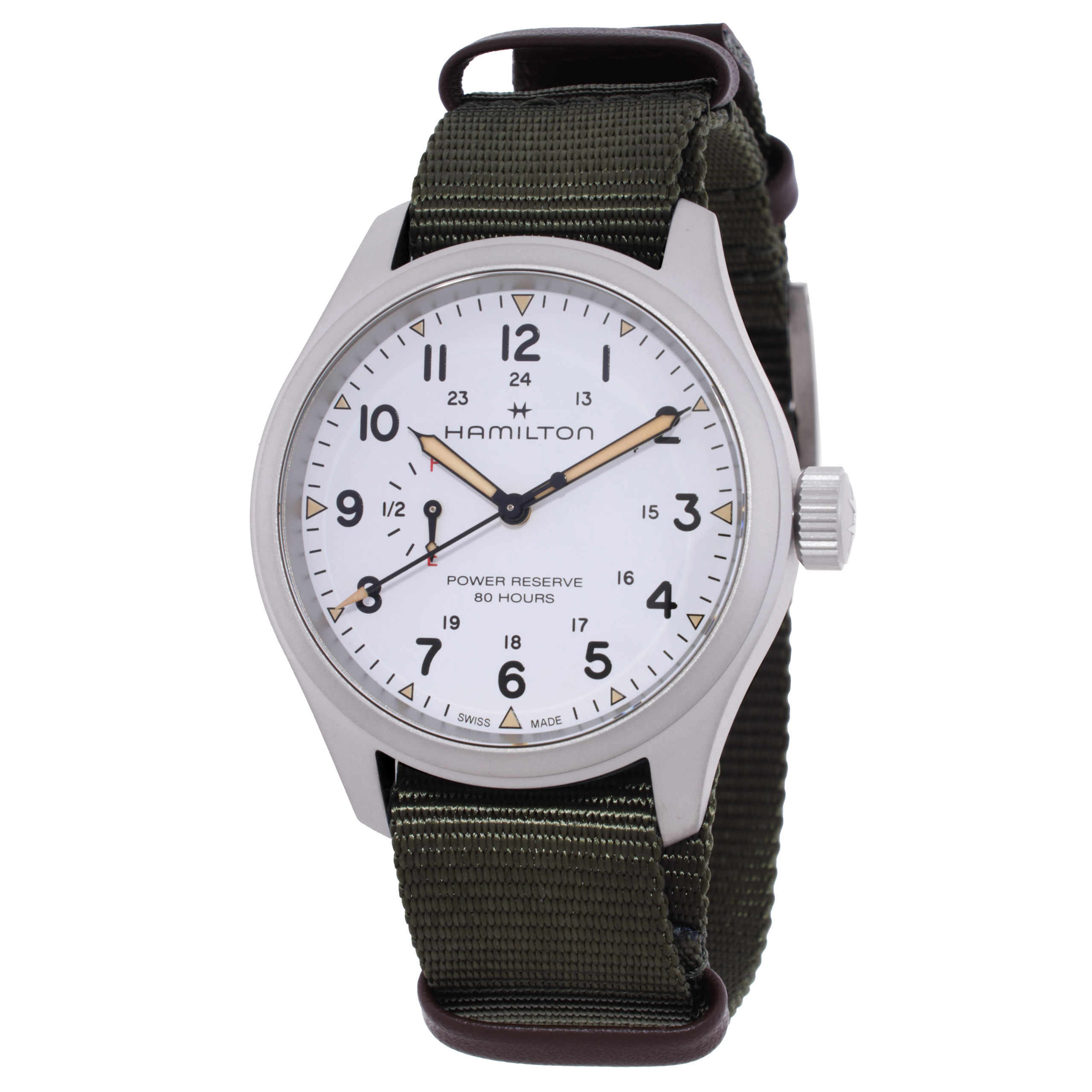 HAMILTON ダッドソン ホワイトシェル ボーイズ クォーツ H272110 Hamilton Khaki Field Hand Wind White Dial Men's Watch H69509910