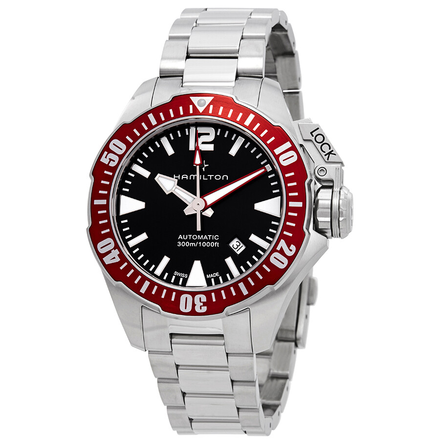 Khaki Navy Automatic Black Dial Men's Watch H77725135
