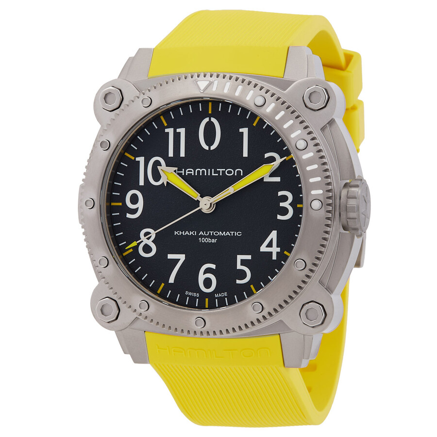 Khaki Navy Automatic Black Dial Men's Watch H78535380