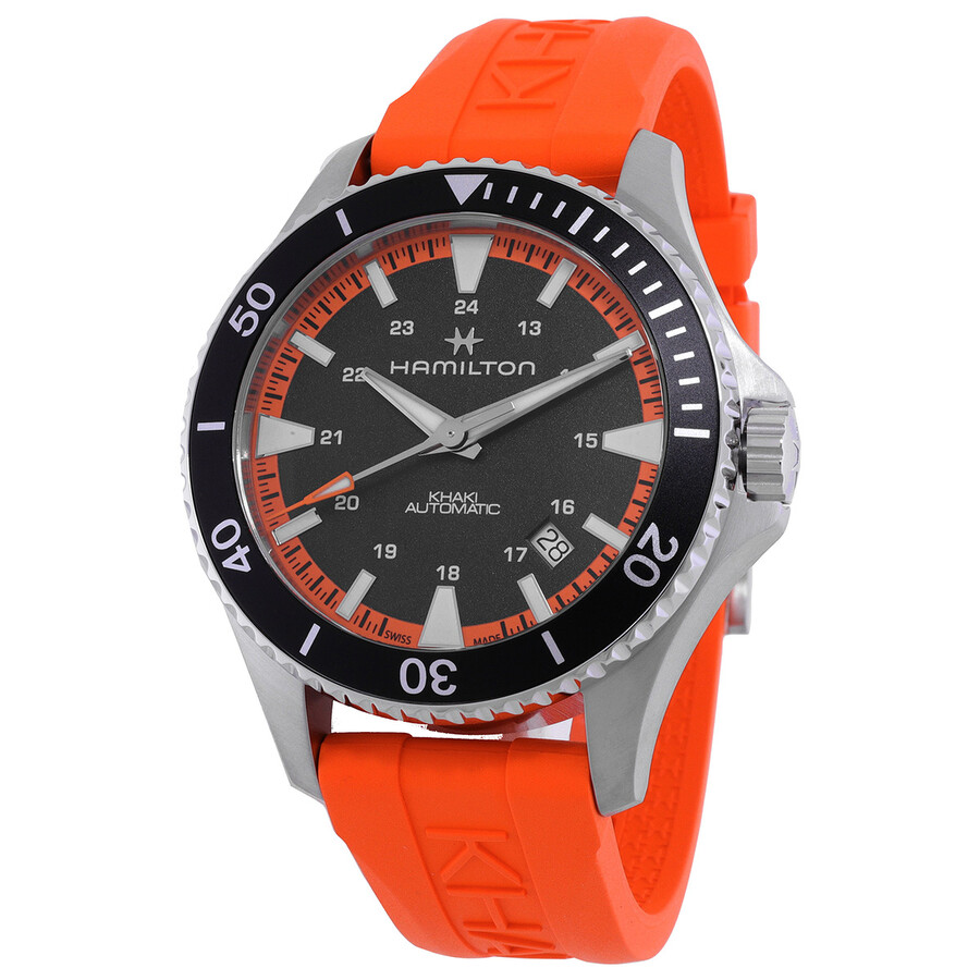 Khaki Navy Scuba Automatic Black Dial Men's Watch H82395331