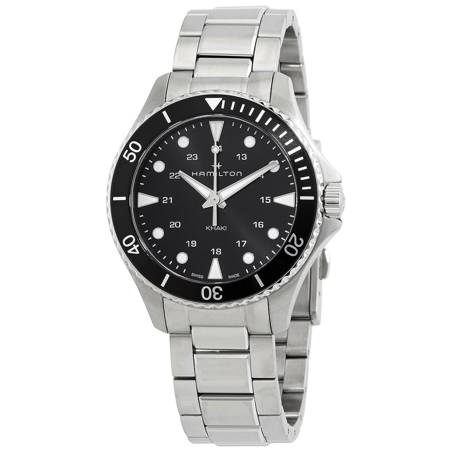 Khaki Navy Scuba Quartz Black Dial Men's Watch H82201131
