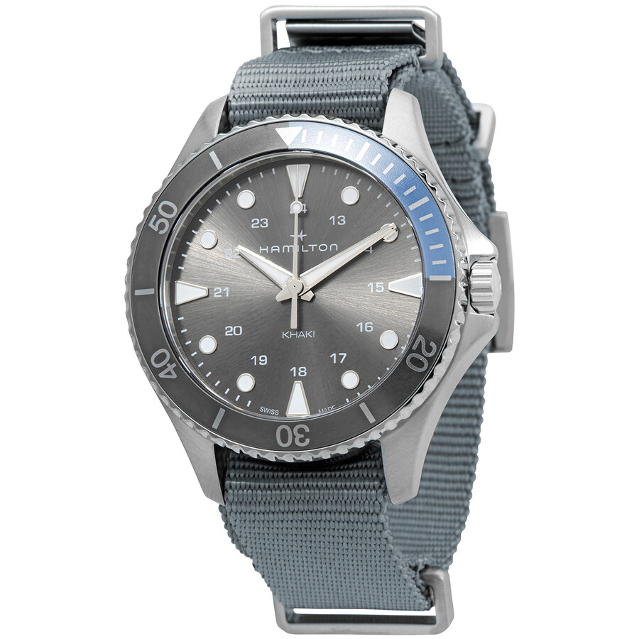 Khaki Navy Scuba Quartz Grey Dial Men's Watch H82211981