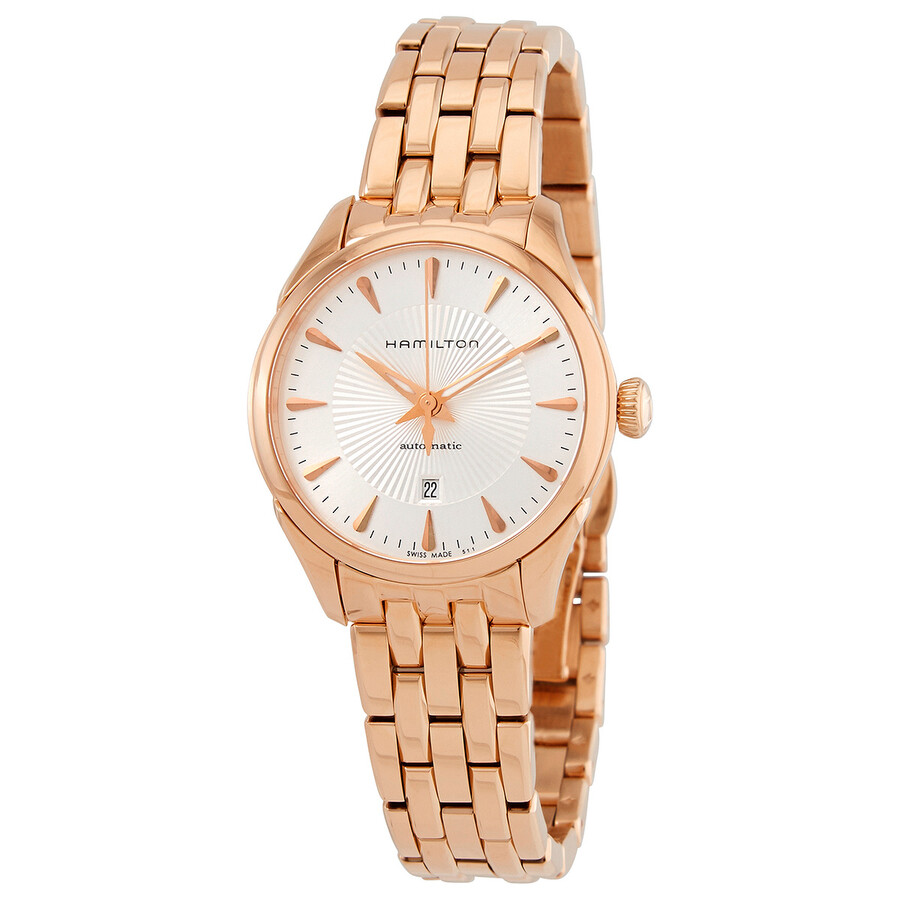 Quartz Silver Dial Rose Gold PVD Ladies Watch H42245151