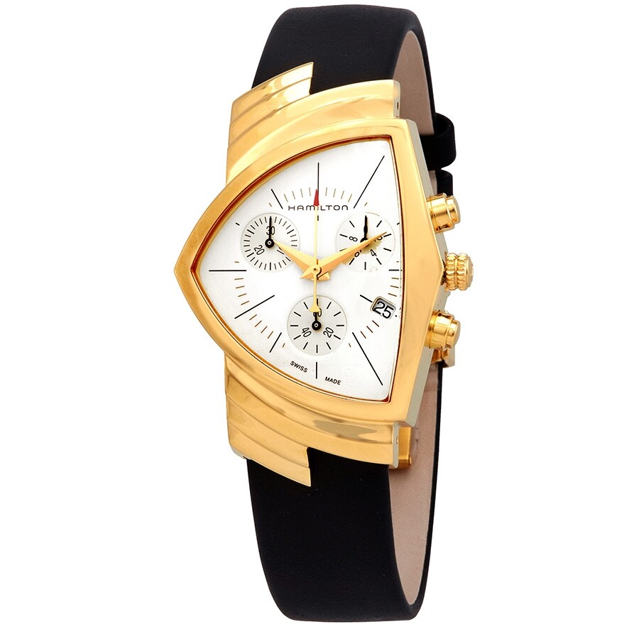 Ventura Chronograph Shield-Shaped White Dial Men's Watch H24422751