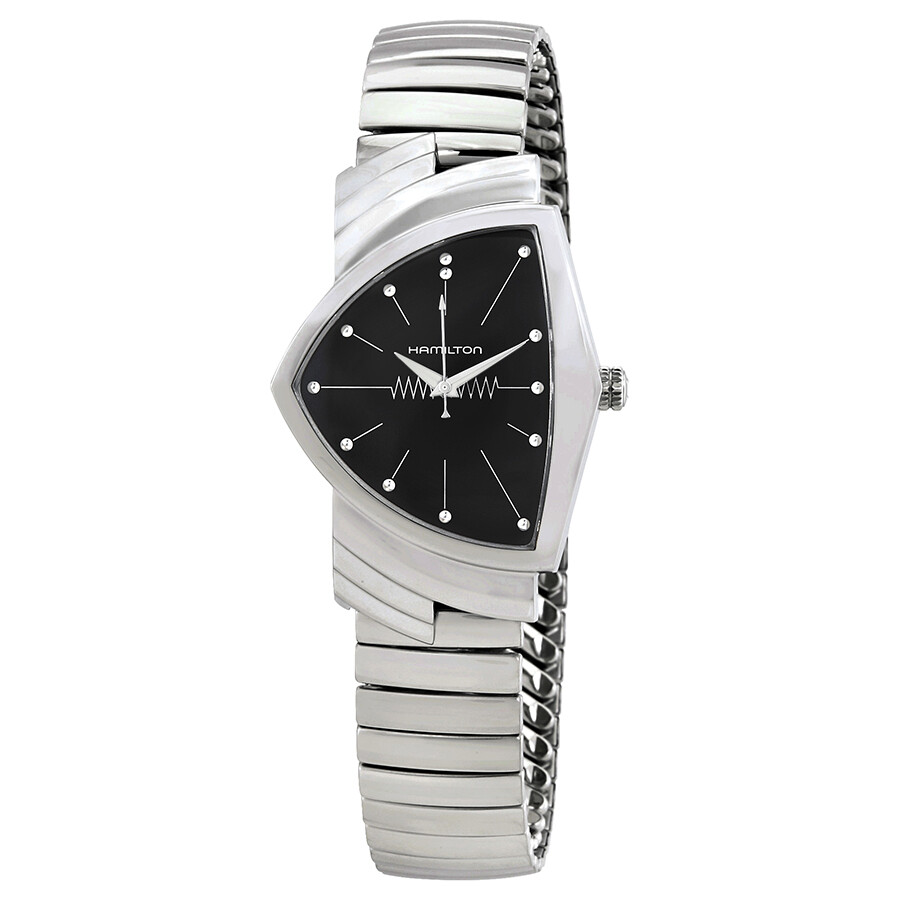 Ventura L Black Dial Asymmetric Men's Watch H24411232