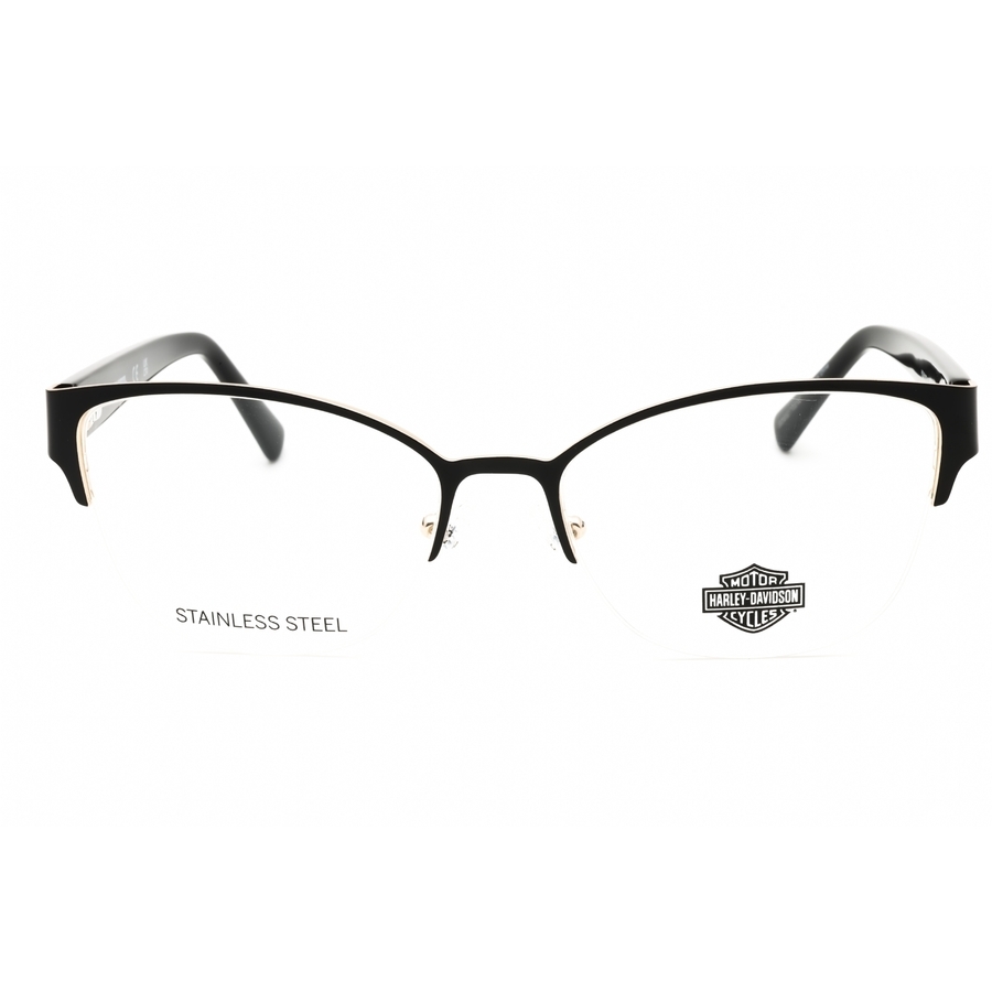 Harley Davidson Ladies Black Rectangular Eyeglass Frames Hd50109