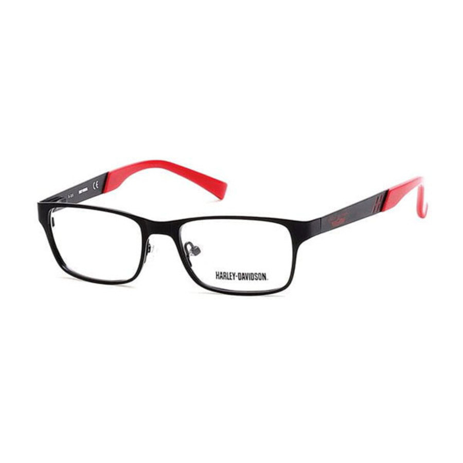Harley Davidson Ladies Black Square Eyeglass Frames HD0125T00247