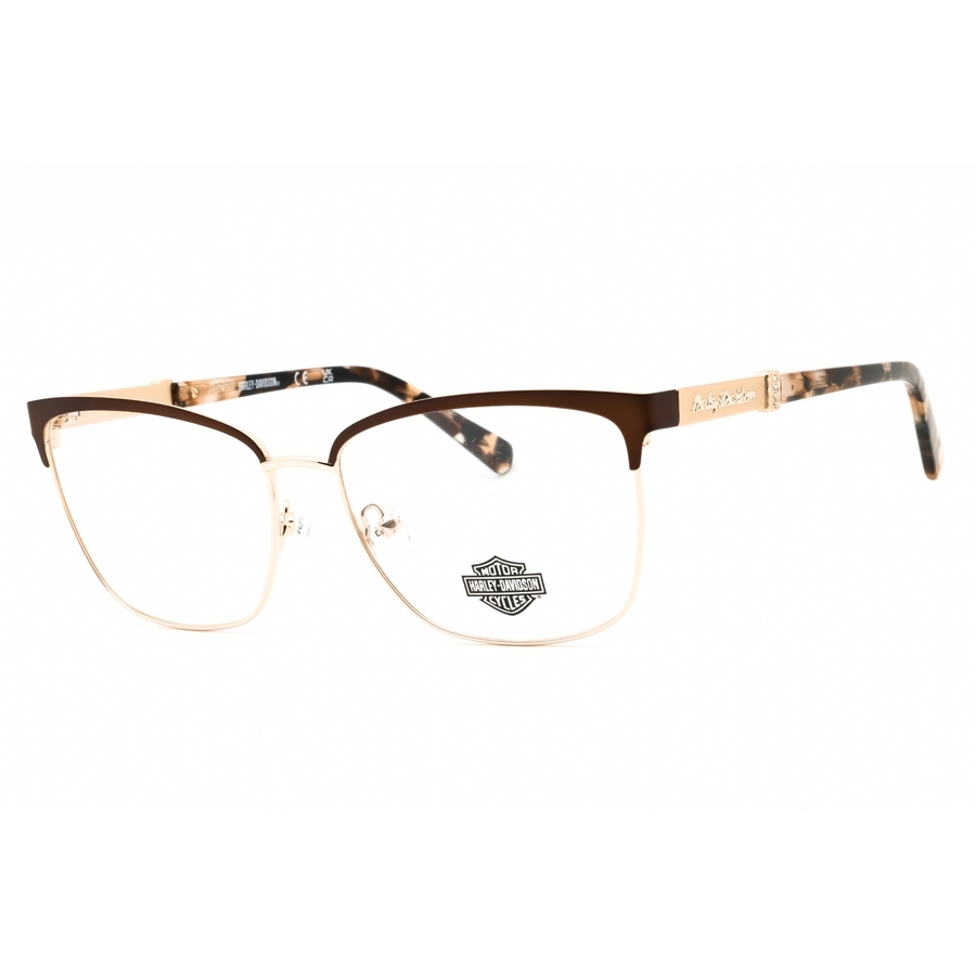 Harley Davidson Ladies Brown Rectangular Eyeglass Frames Hd50076