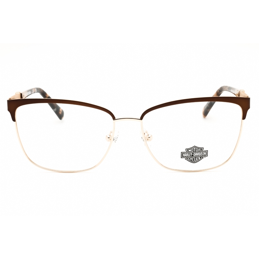 Harley Davidson Ladies Brown Rectangular Eyeglass Frames Hd50076