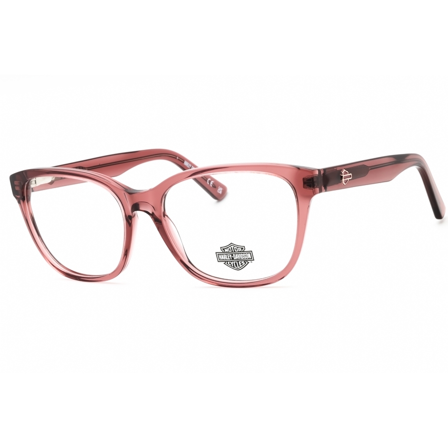 Harley Davidson Ladies Pink Rectangular Eyeglass Frames Hd0568