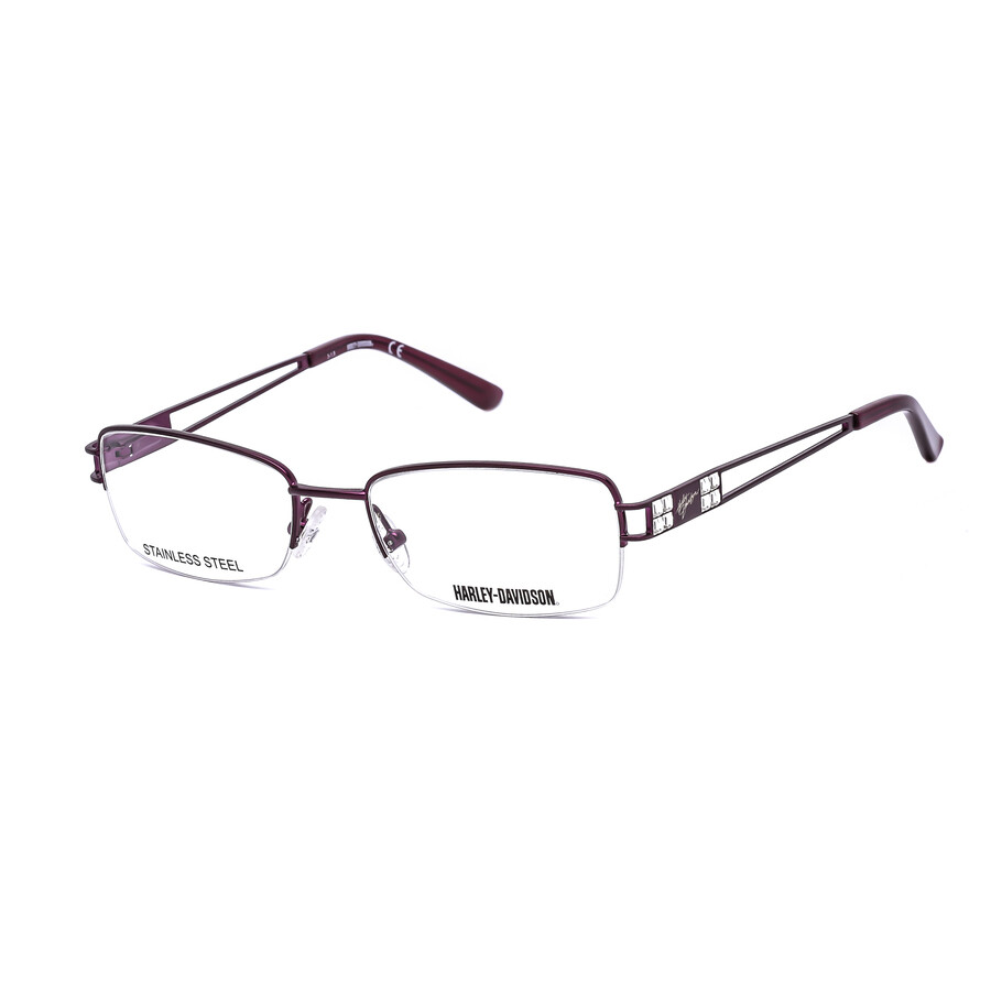 Harley Davidson Ladies Purple Square Eyeglass Frames HD0519V08153