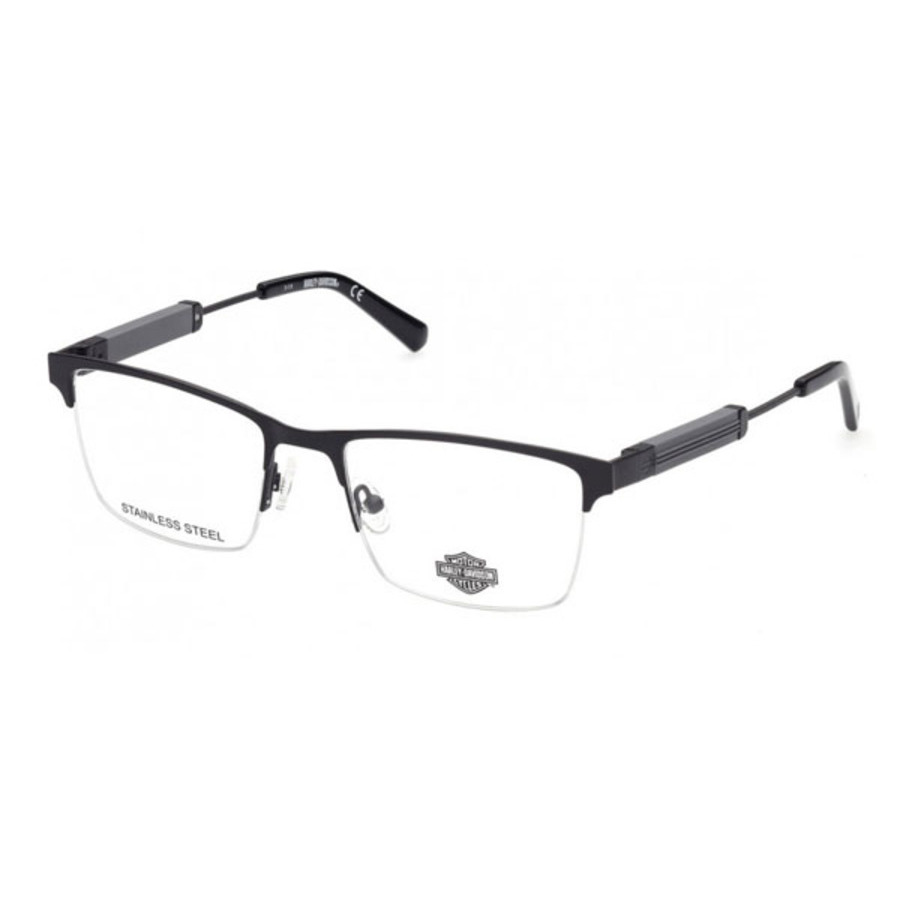 Harley Davidson Men's Black Rectangular Eyeglass Frames HD901300254 ...