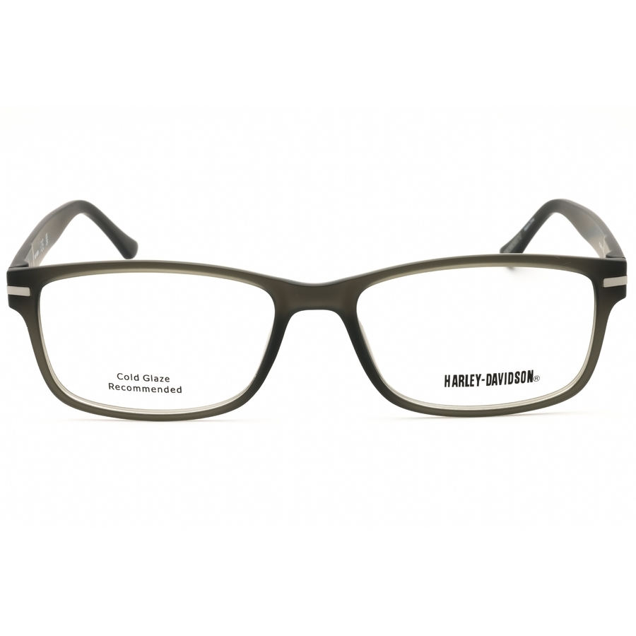 Harley Davidson Unisex Grey Rectangular Eyeglass Frames Hd0496