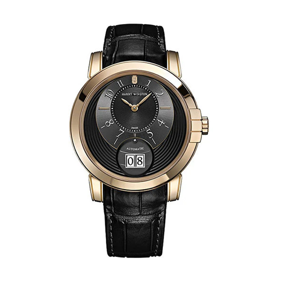 Harry Winston Midnight Automatic Black Dial Men's Watch MIDABD42RR002