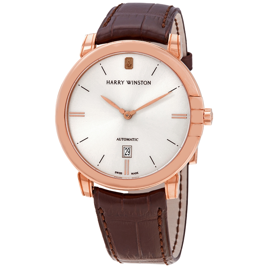 Harry Winston Midnight Automatic 18kt Rose Gold Men's Watch MIDAHD42RR001