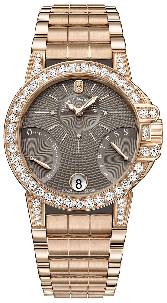 Harry Winston Ocean Lady Biretrograde Automatic Brown Dial Ladies Watch oceabi36rr024