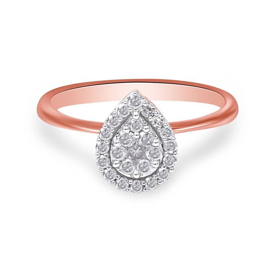 Shop Haus Of Brilliance 10k Rose Gold 3/8 Cttw Round-cut Diamond Pear Promise Ring (i-j Color In Pink