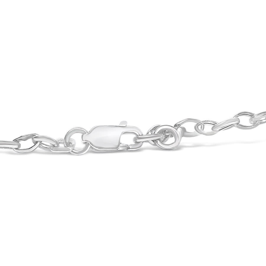 Haus Of Brilliance 10k White Gold 1/6 Cttw Diamond "love" Charm Cable Chain Bracelet (h-i Color