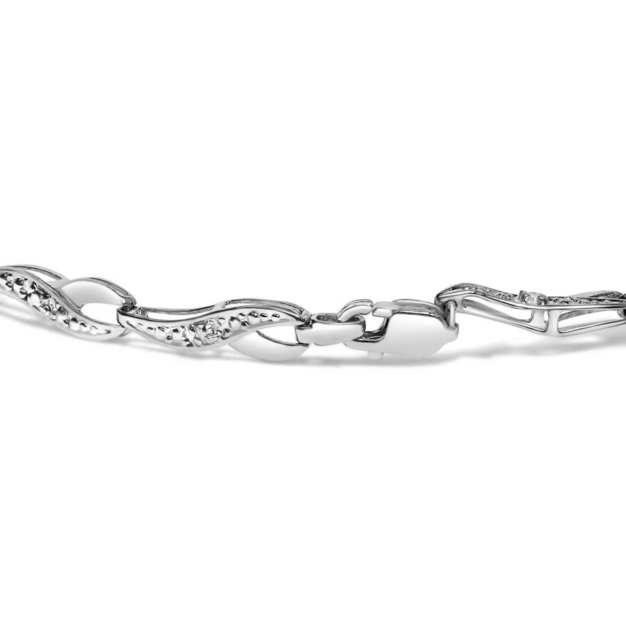 Haus Of Brilliance 10k White Gold Diamond Accent Spiral Link Bracelet (h-i Color