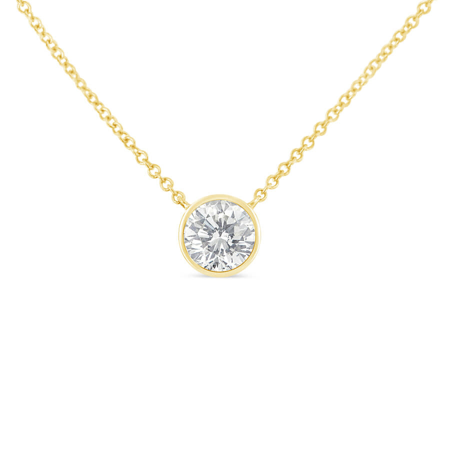 Haus Of Brilliance 10k Yellow Gold 1/10ct. Tdw Solitaire Diamond Pendant Necklace(h-i In Yellow