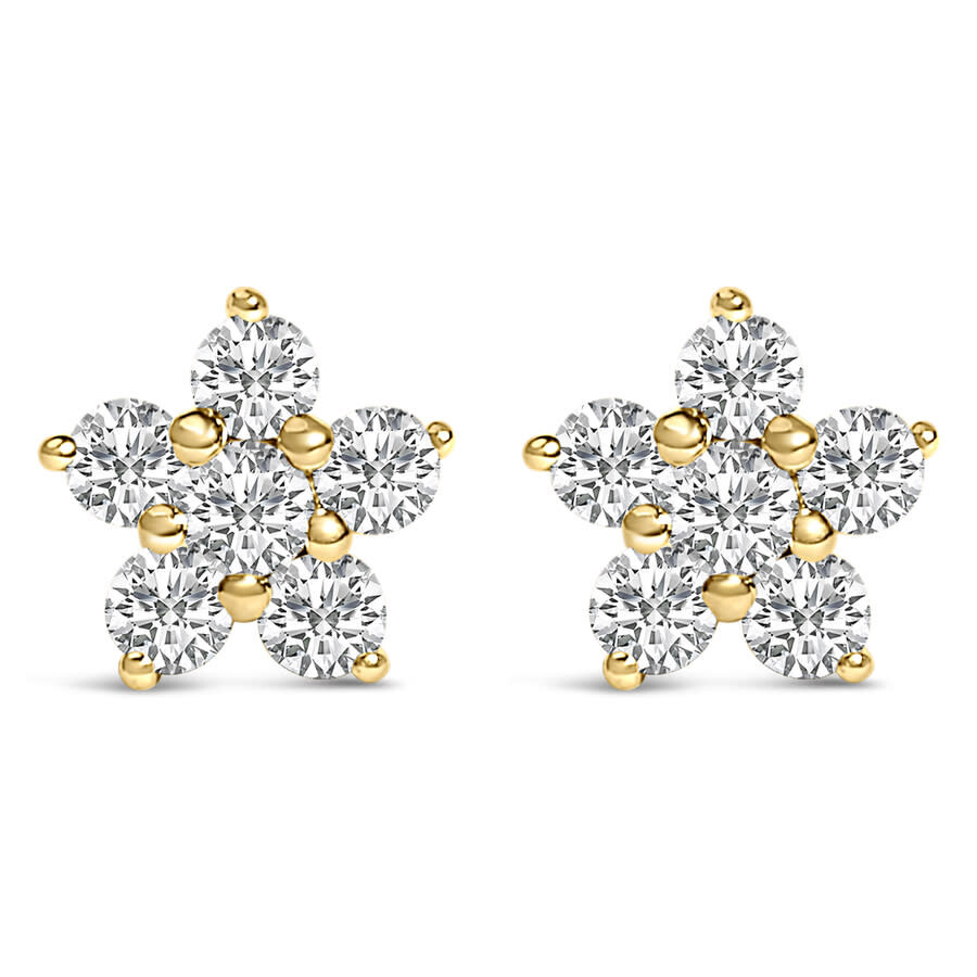 Haus Of Brilliance 10k Yellow Gold 1/2 Cttw Lab Grown Diamond Star Stud Earrings In Gold