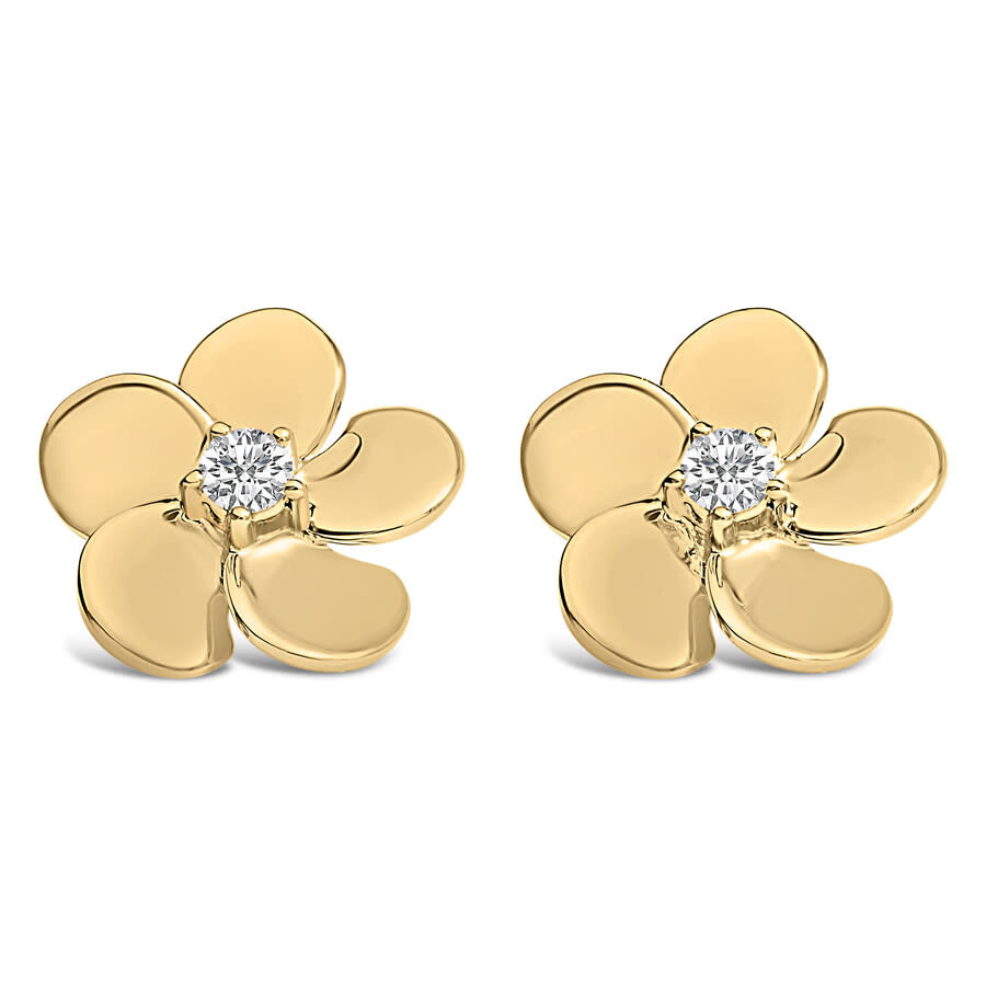 Haus Of Brilliance 10k Yellow Gold 1/3 Cttw Lab Grown Diamond Flower Petal Stud Earrings In Gold
