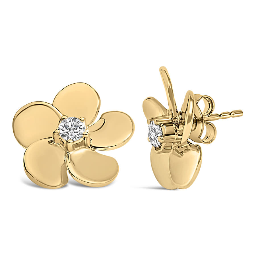 Haus Of Brilliance 10k Yellow Gold 1/3 Cttw Lab Grown Diamond Flower Petal Stud Earrings In Gold