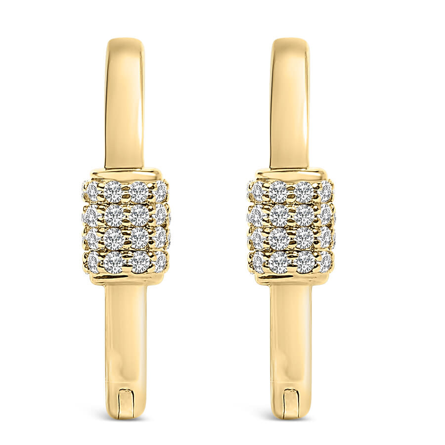 Haus Of Brilliance 10k Yellow Gold 3/8 Cttw Lab Grown Diamond Heart Shaped Huggie Hoop Earrings (f-g In Gold