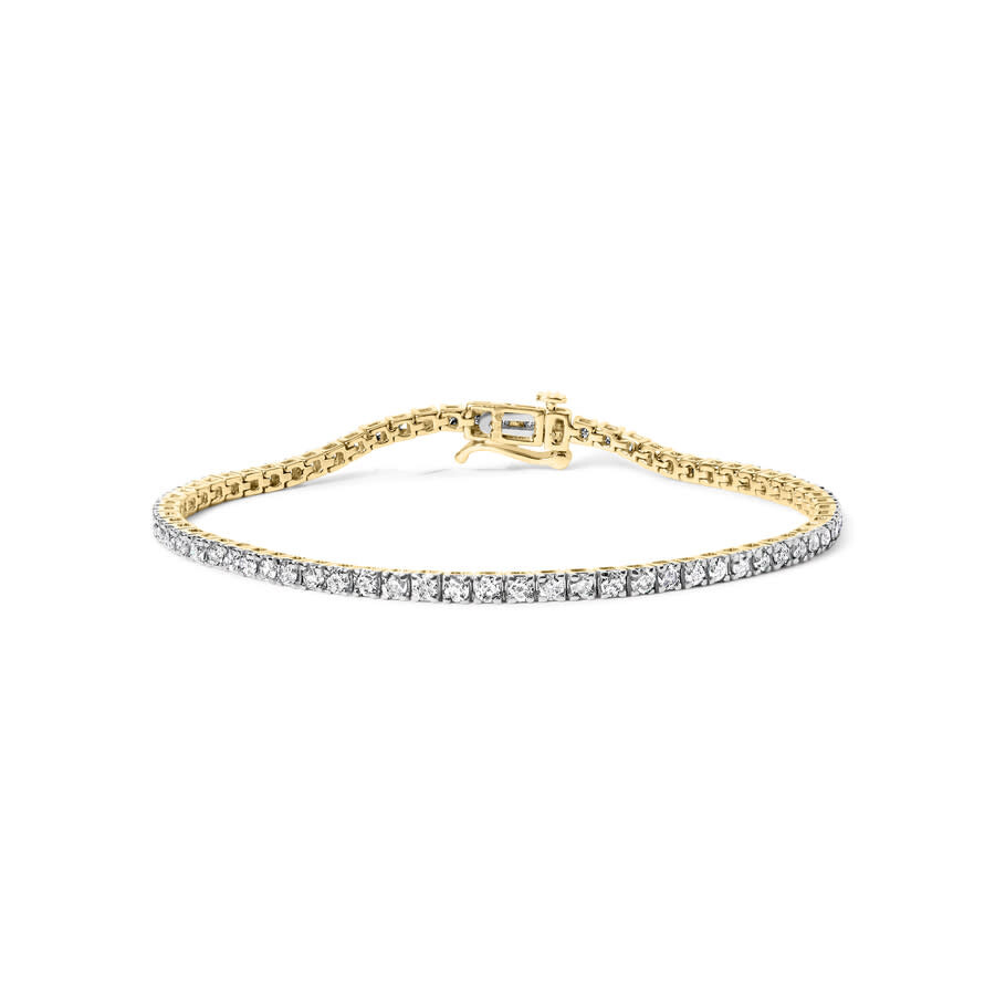 Haus Of Brilliance 10k Yellow Gold Classic 3.0 Cttw Classic Diamond Tennis Bracelet (j-k Color In Yellow