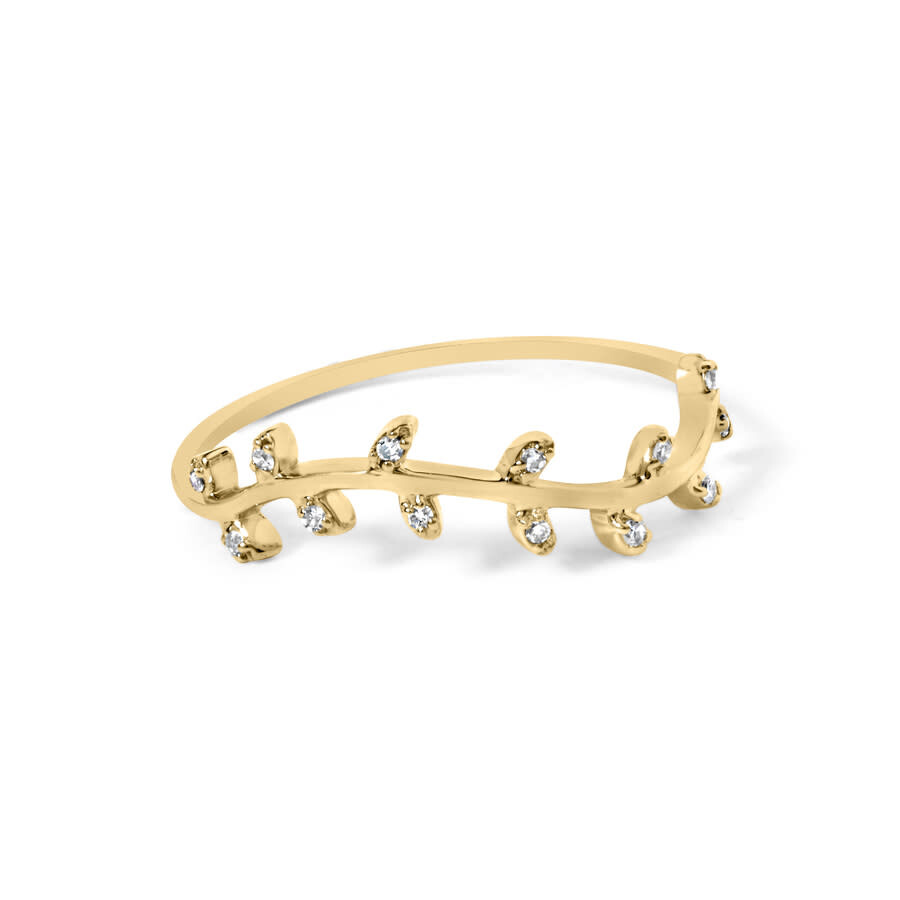 Haus Of Brilliance 10k Yellow Gold Diamond Accent Branch And Leaf Band Ring In Yellow