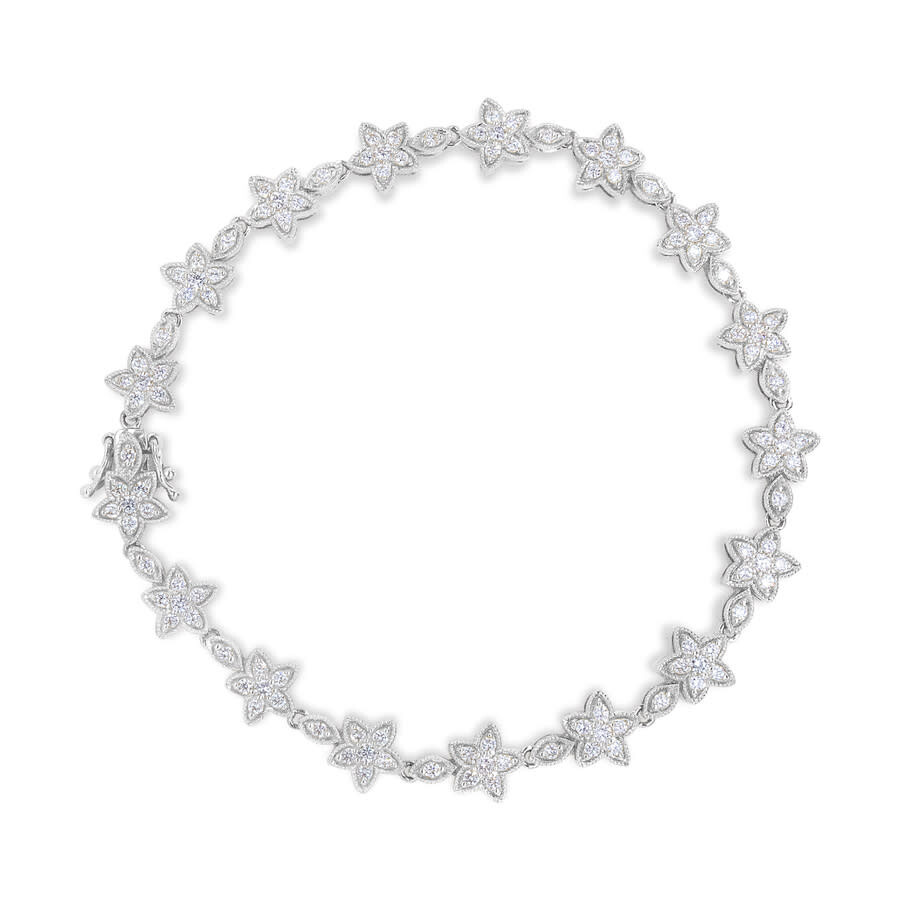 Haus Of Brilliance 14k White 1 1/5 Cttw Round Diamond Bracelet - (h-i Color In White