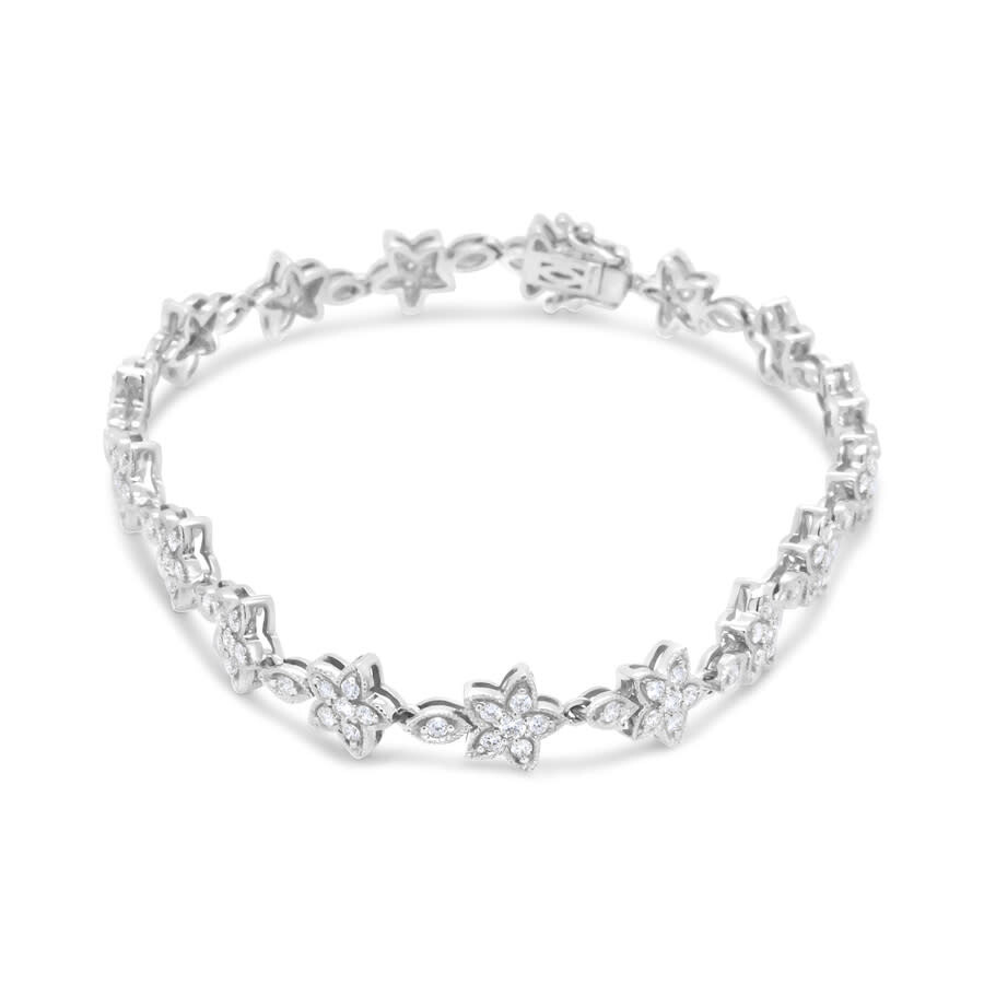 Haus Of Brilliance 14k White 1 1/5 Cttw Round Diamond Bracelet - (h-i Color In White