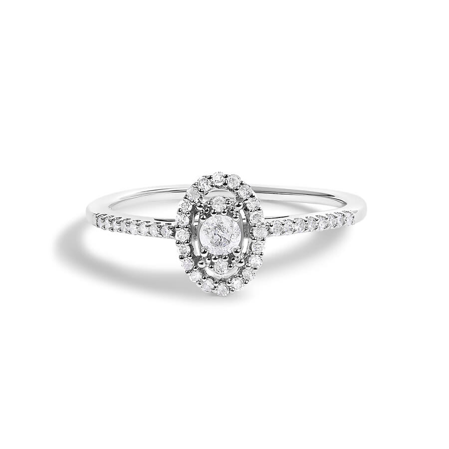 Haus Of Brilliance 14k White Gold 1/5 Cttw Diamond Oval Shape With Halo Engagement Ring (h-i Color In White