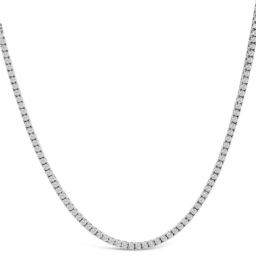 Haus Of Brilliance 14k White Gold 10 3/4 Cttw Lab Grown Diamond Tennis Necklace
