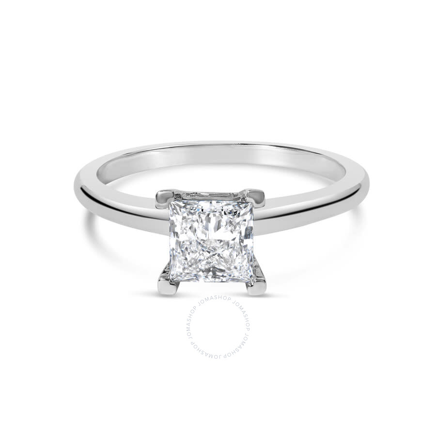 Haus Of Brilliance 14k White Gold 1.0 Cttw Princess Lab-grown Diamond Solitaire Engagement Ring In White