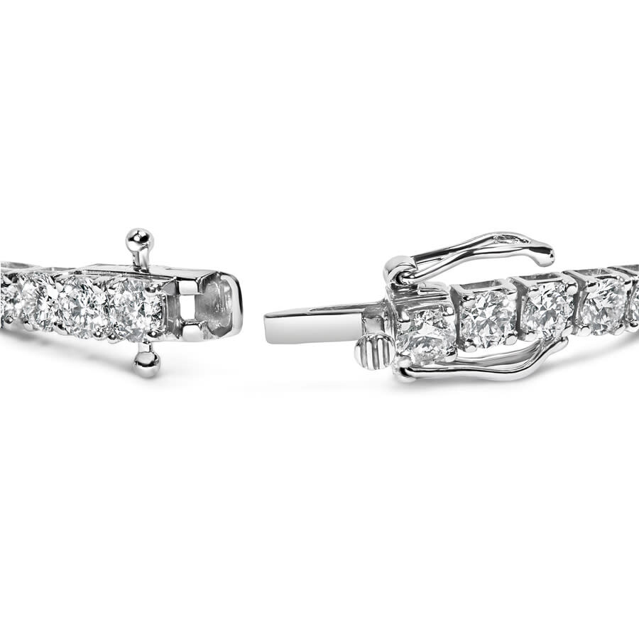 Haus Of Brilliance 14k White Gold 10.00 Cttw 4 Prong Set Lab Grown Round Diamond Classic Tennis Brac In White