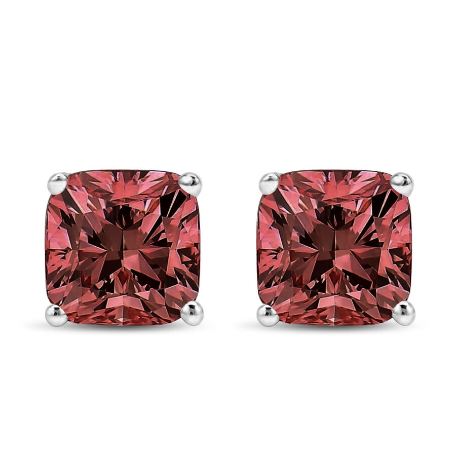 Haus Of Brilliance 14k White Gold 1/2 Cttw Lab Grown Pink Cushion 4-prong Set Classic Diamond Solita In White