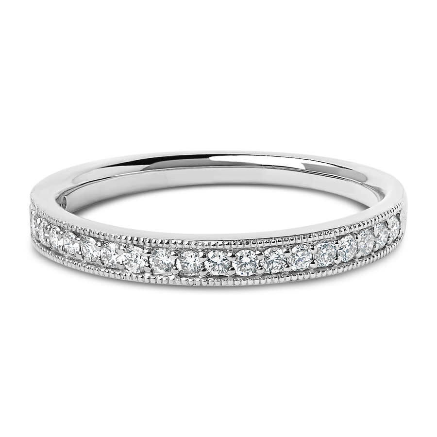 Haus Of Brilliance 14k Gold 1/4 Cttw Round Diamond Milgrain Wedding Band In Metallic