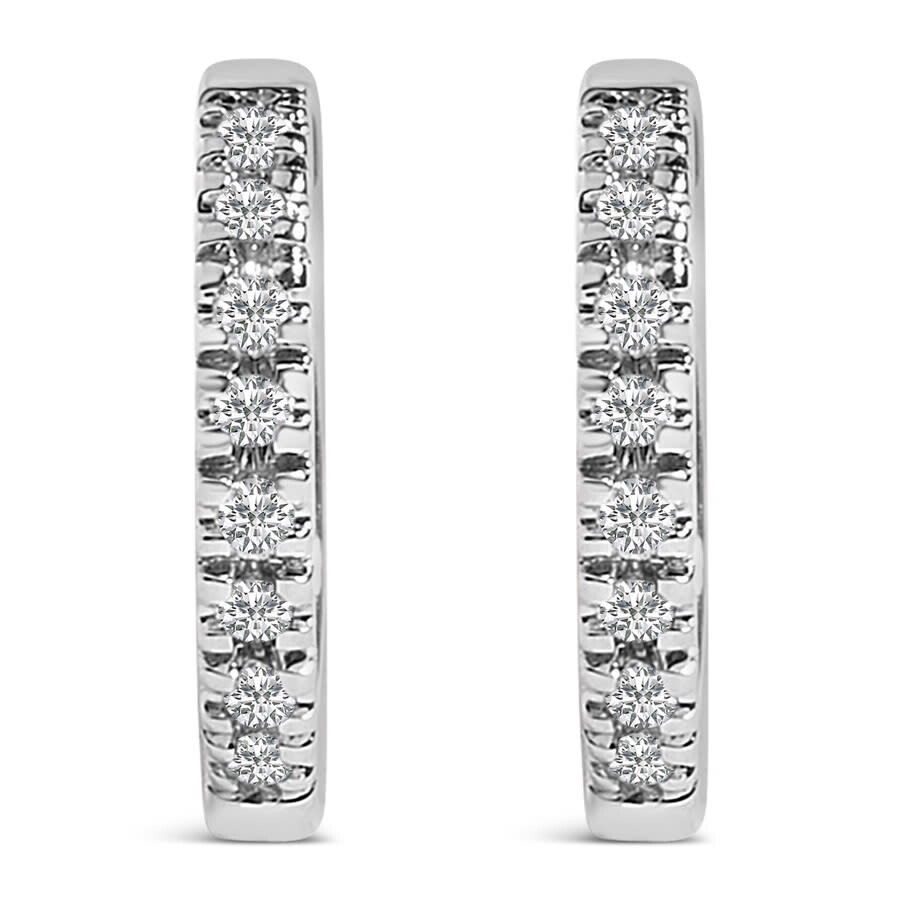 Haus Of Brilliance 14k Yellow Gold 1/5 Ctw Diamond Huggie Hoop Earrings In Metallic