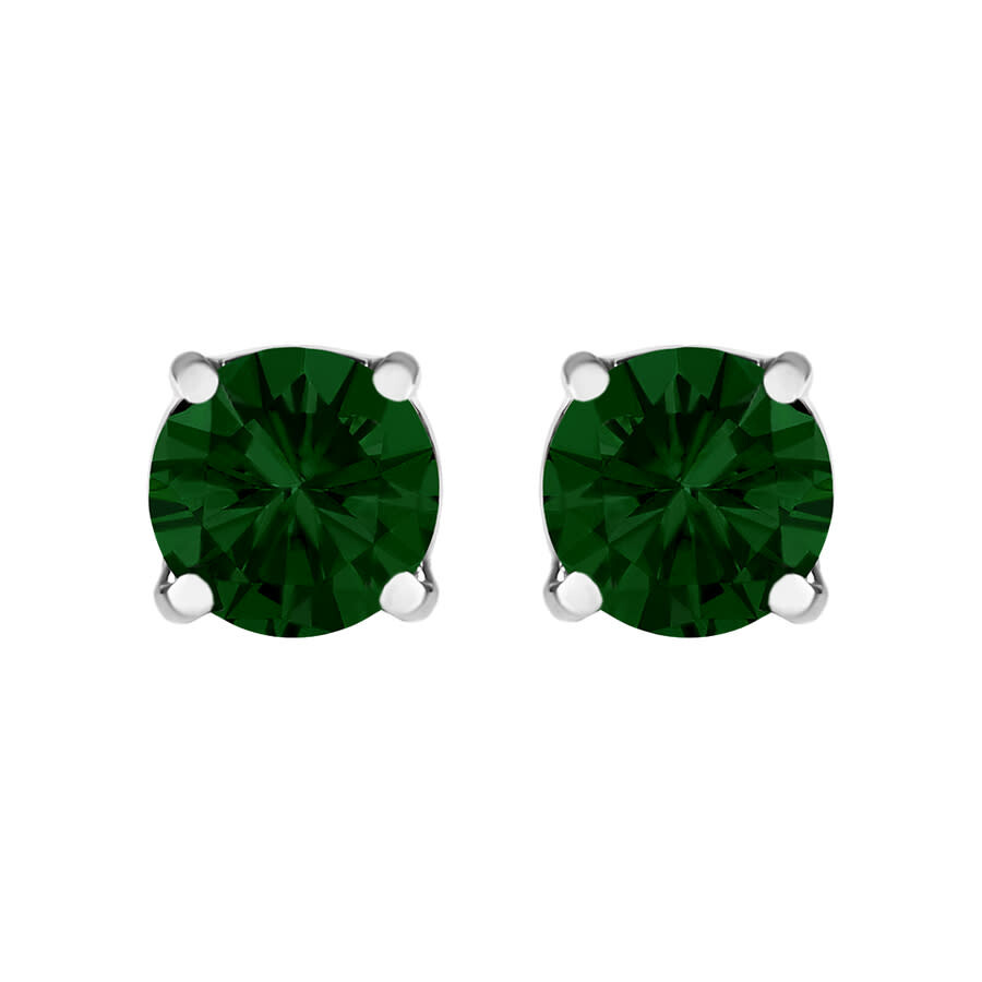 Haus Of Brilliance 14k White Gold 2.0 Cttw Lab Grown Green Diamond Classic Solitaire Stud Earrings In White