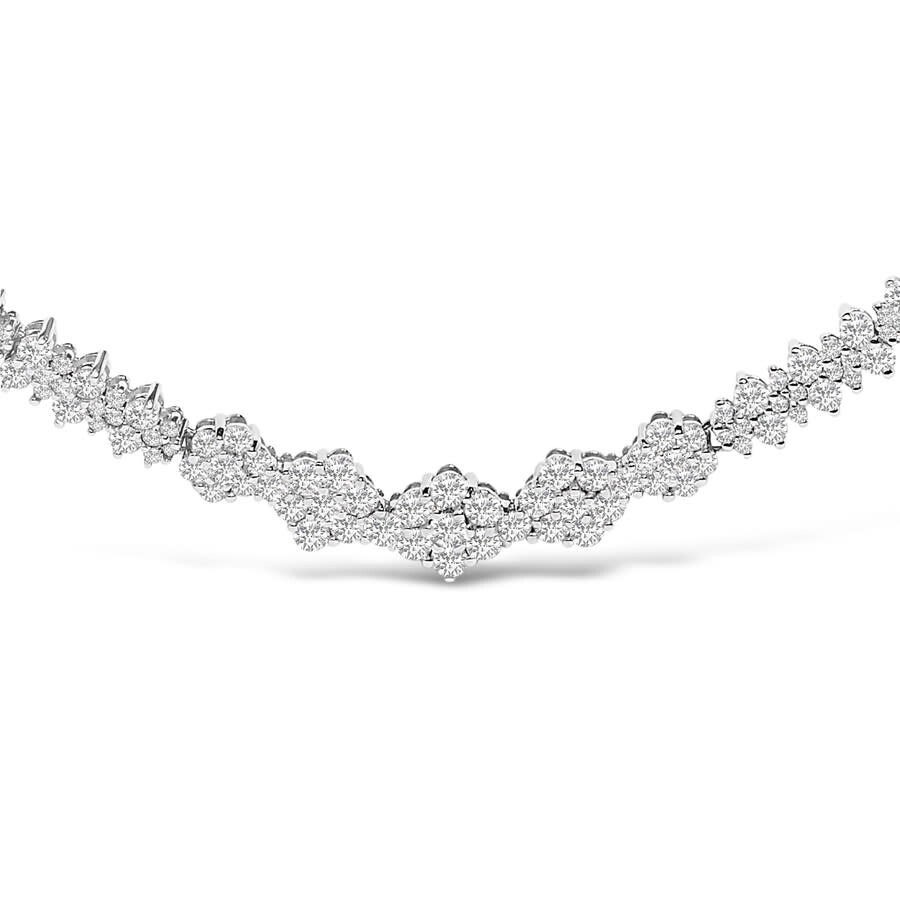 Haus Of Brilliance 14k White Gold 2.00 Cttw Diamond Composite Cluster Bar Necklace (h-i Color In White